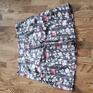 (14) Glensport Collection 100% Cotton Floral Print Retro Skirt Spring Summer